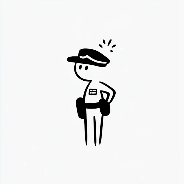 Stick Figure Police Art