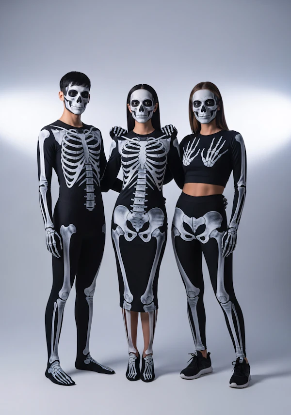 Skeleton Costume Trio