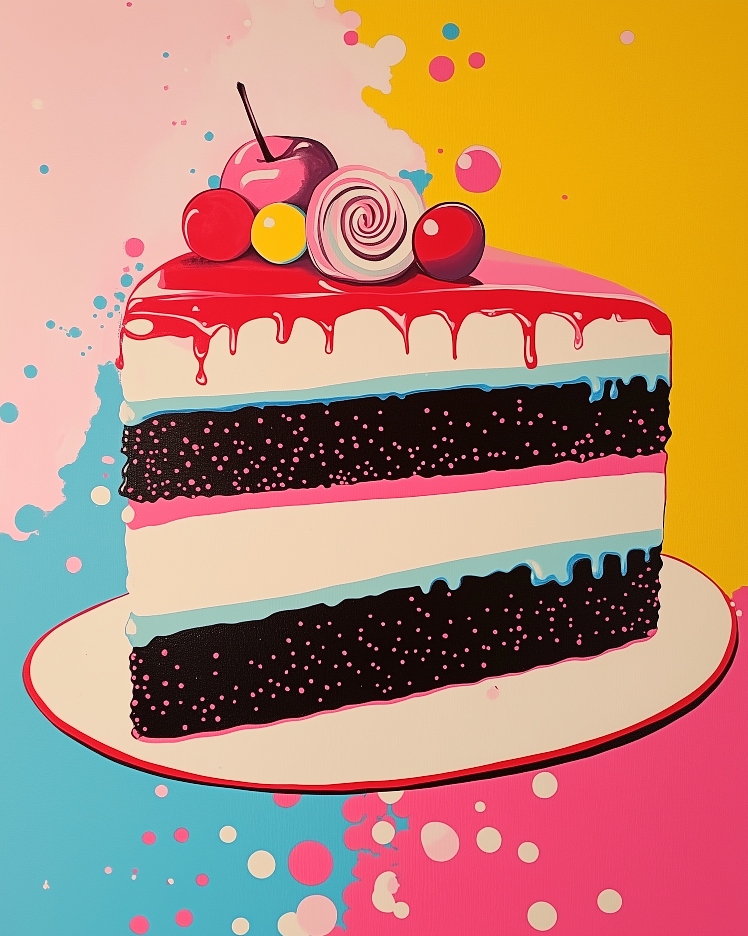 Vibrant Cake Illustration