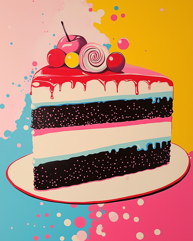 Vibrant Cake Illustration