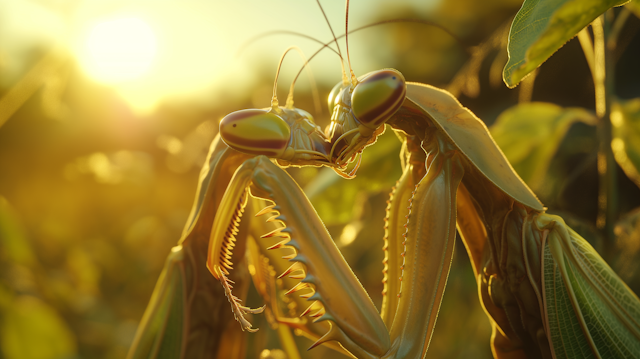 Golden Hour Praying Mantis