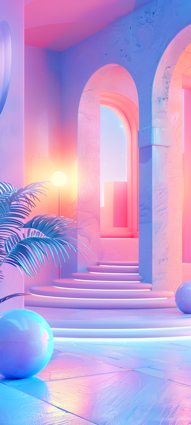 Dreamlike Pastel Architecture