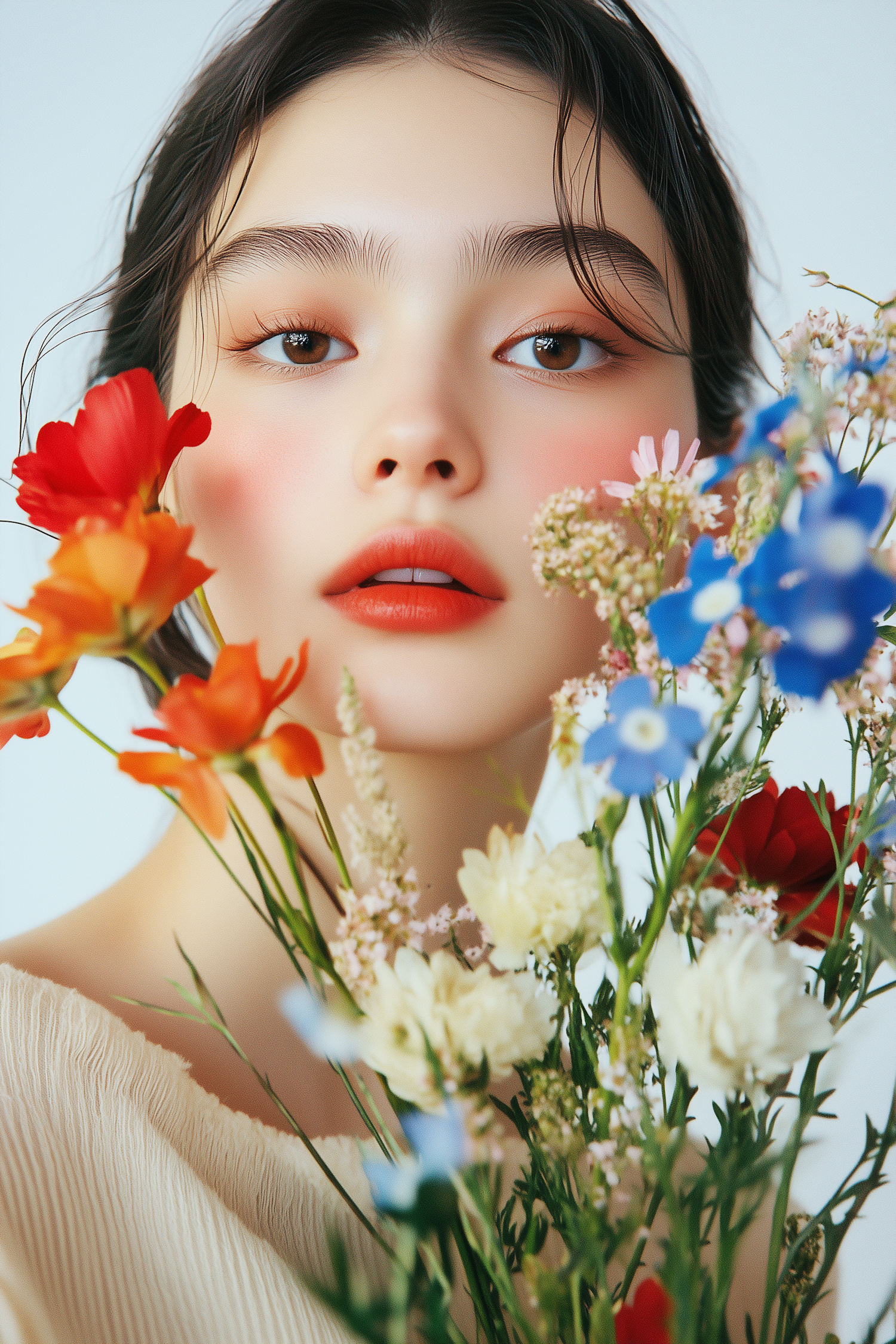 Portrait with Flowers