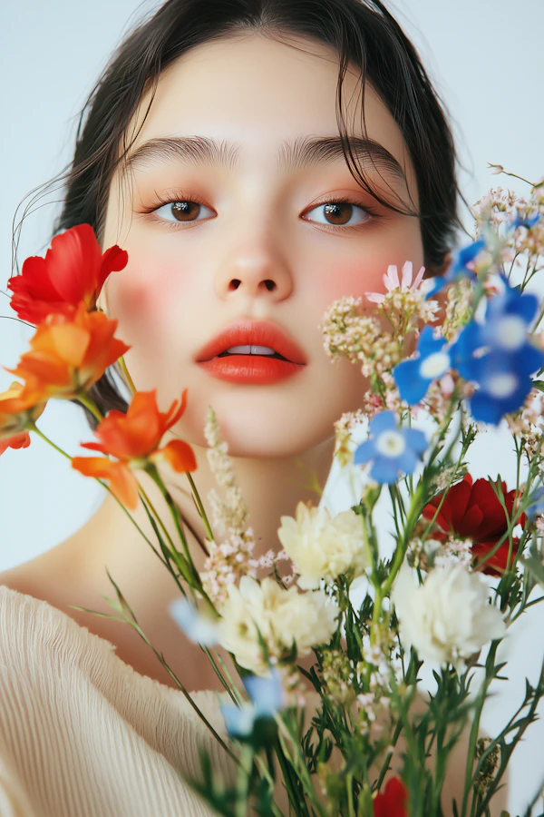 Portrait with Flowers