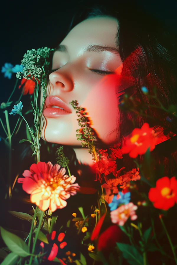 Dreamy Floral Portrait