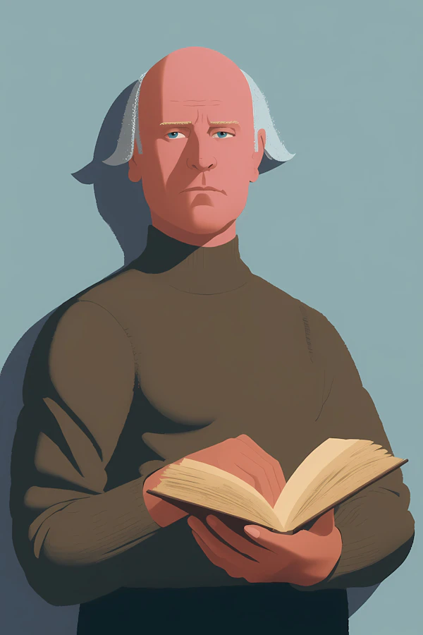 Man Reading Illustration