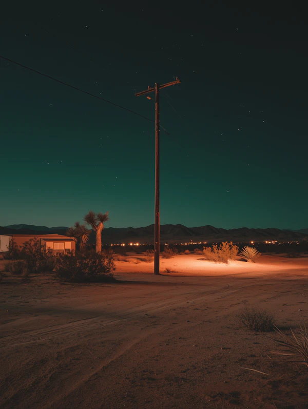 Nighttime Desert Scene