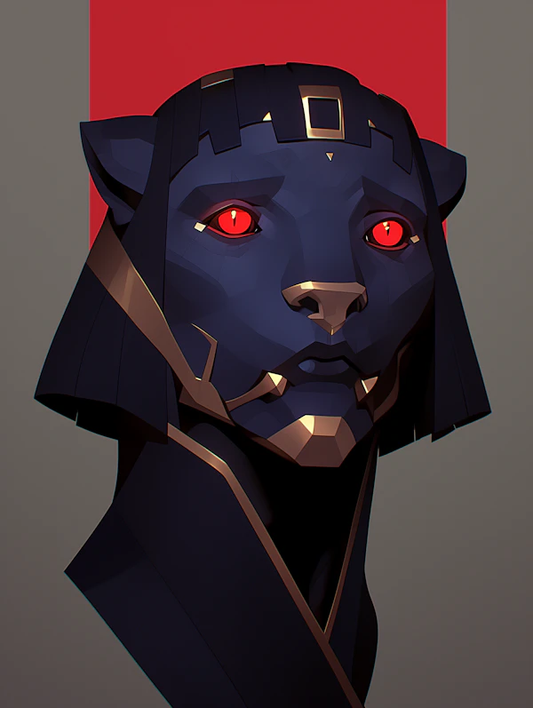 Futuristic Feline Majesty