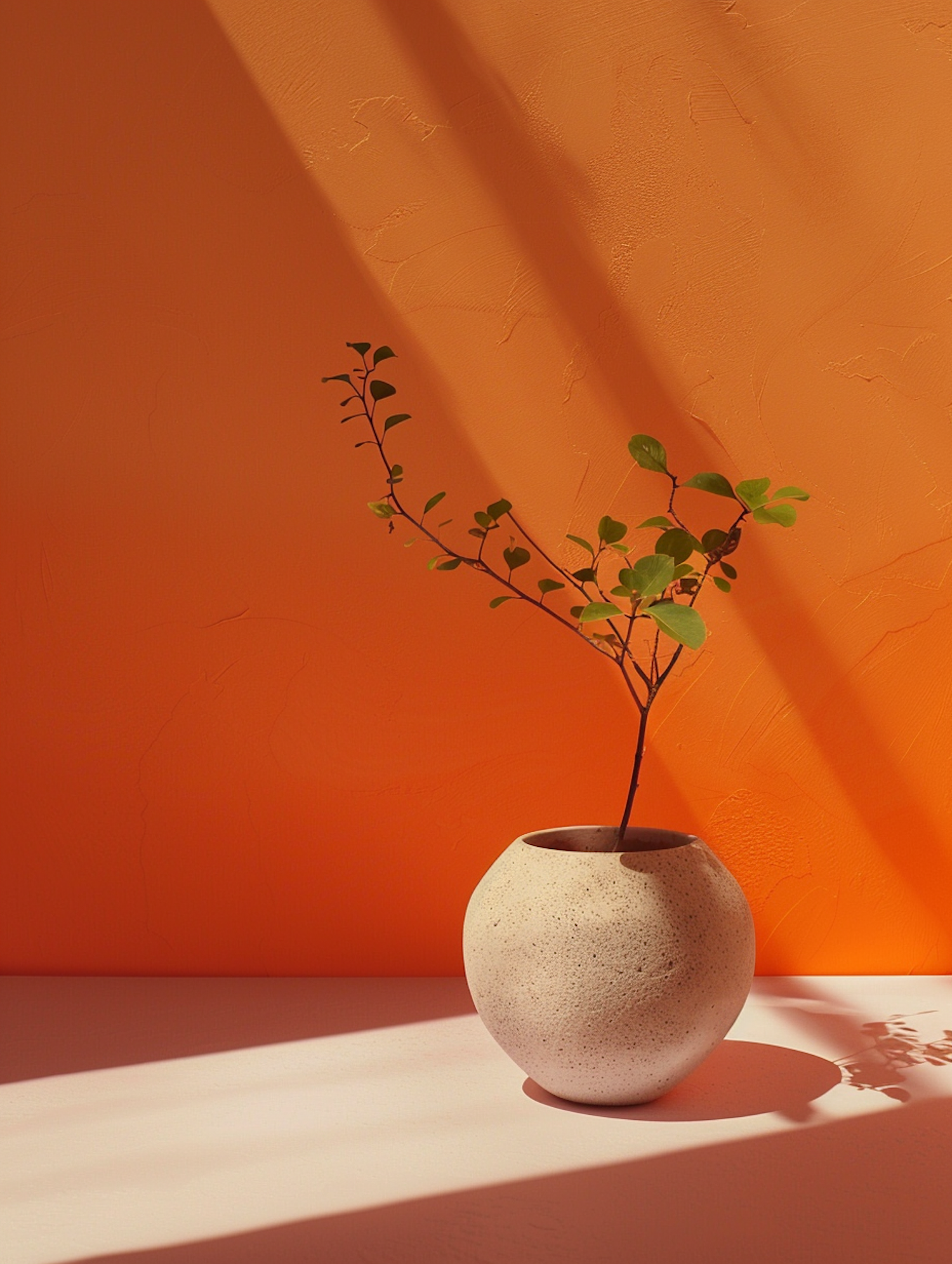 Minimalist Vase and Plant Composition