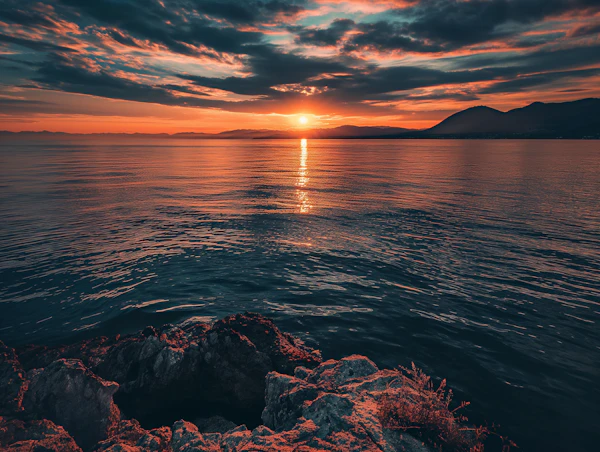 Serene Sunset Over Water