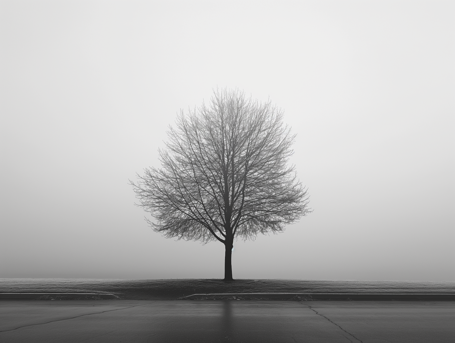 Solitary Tree in Mist