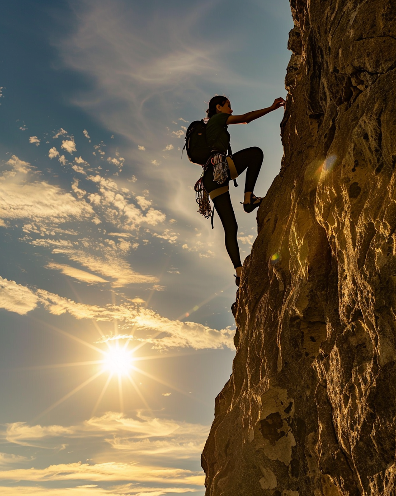 Climber at Sunset