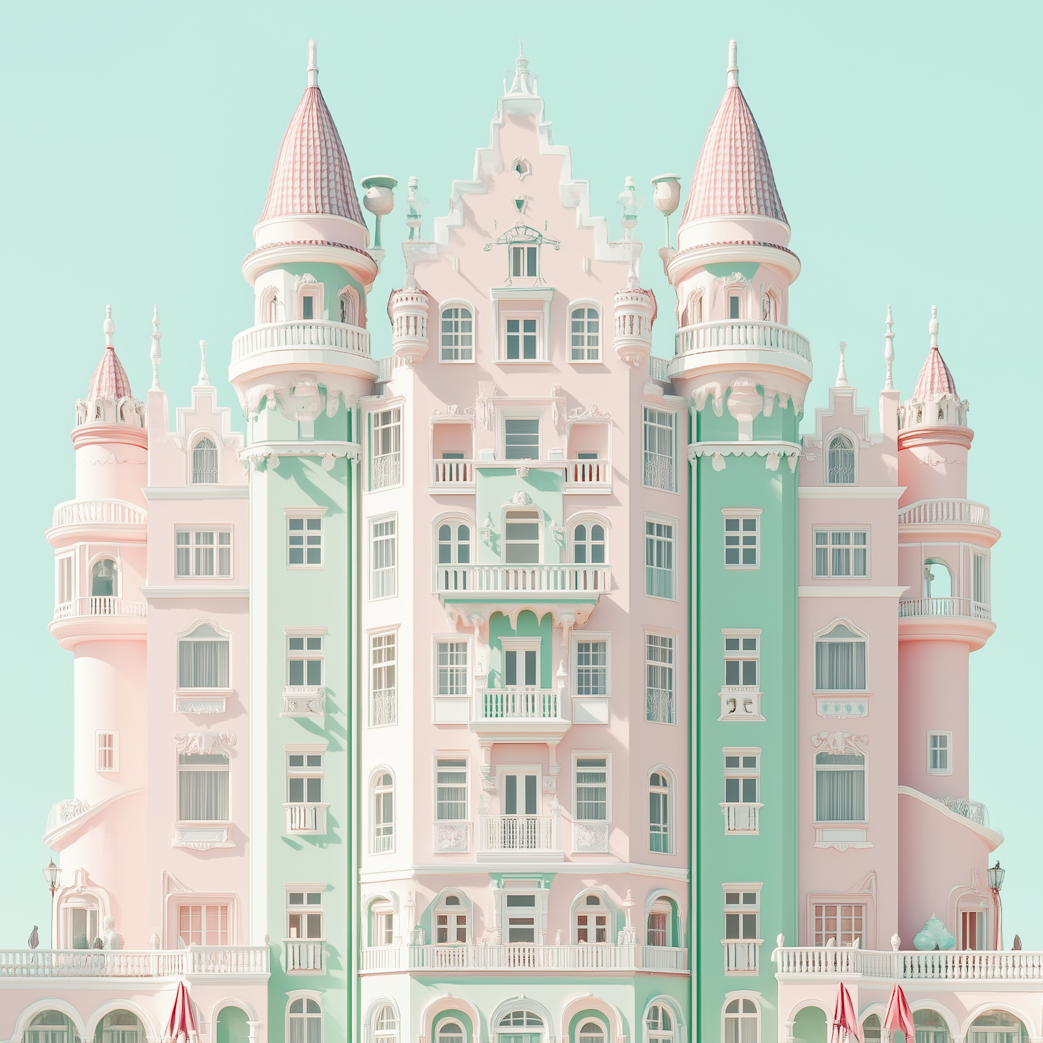 Whimsical Pastel Castle