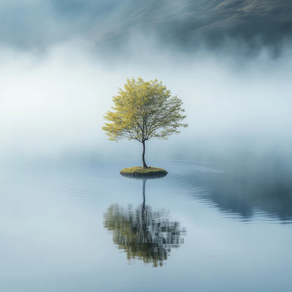 Serene Tree Reflection