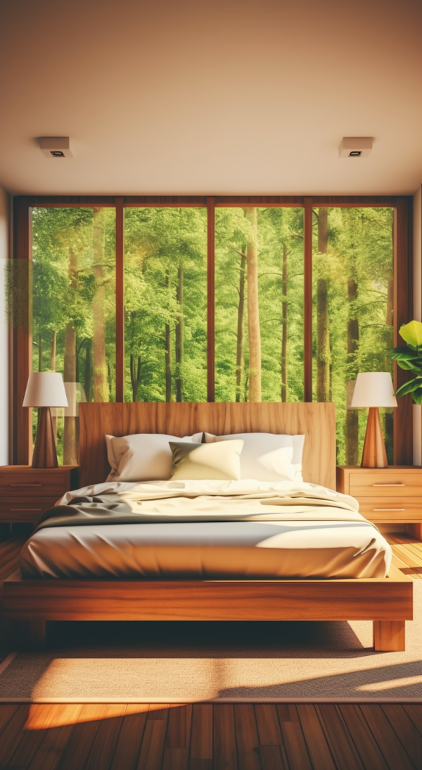 Forest View Modern Tranquility Bedroom