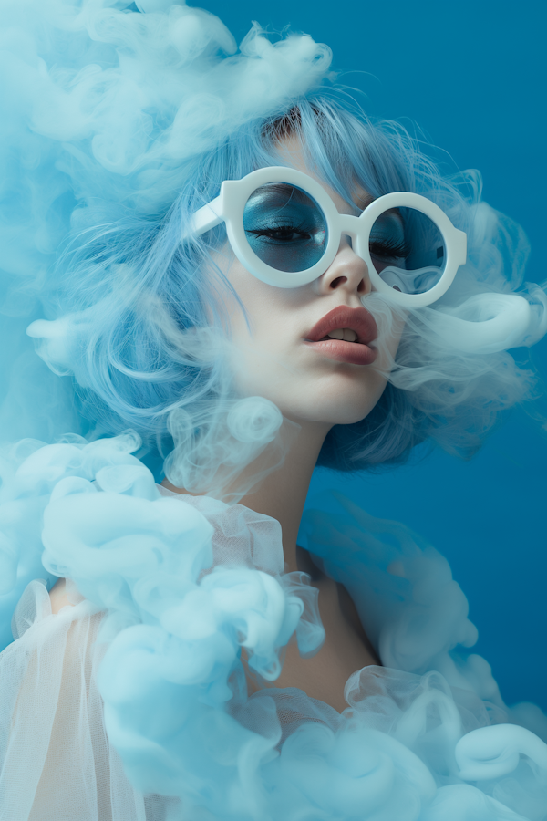 Ethereal Blue Portrait