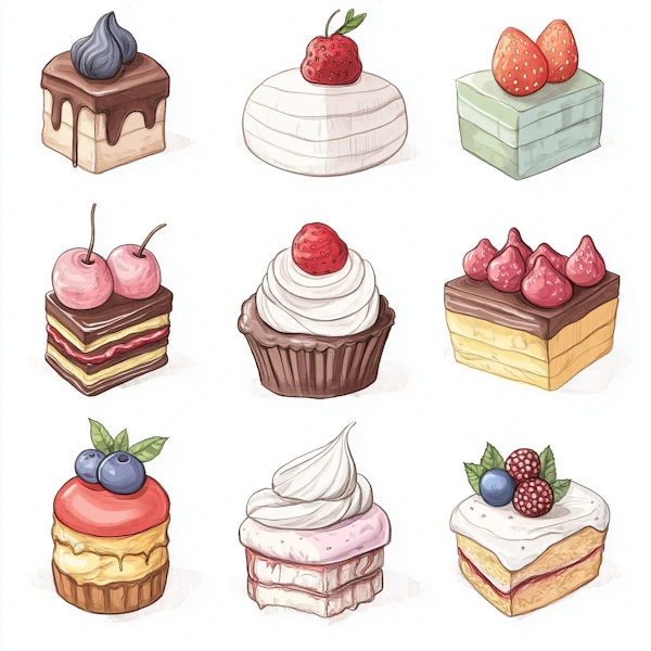 Colorful Dessert Art