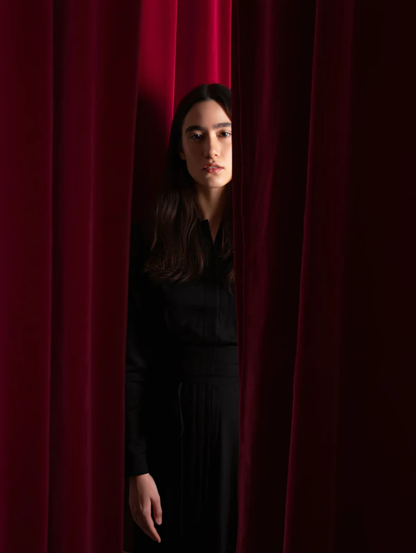 Velvet Curtain Portrait