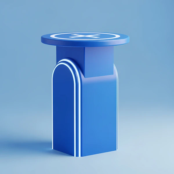 Futuristic Blue Pedestal