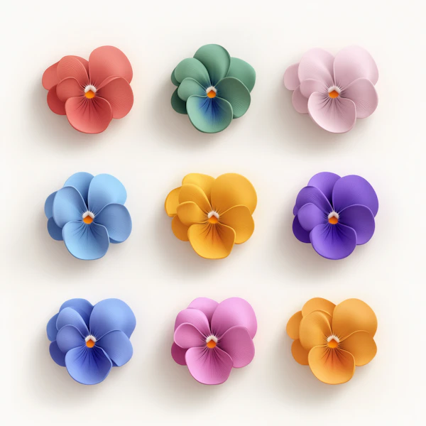Colorful Flower Grid