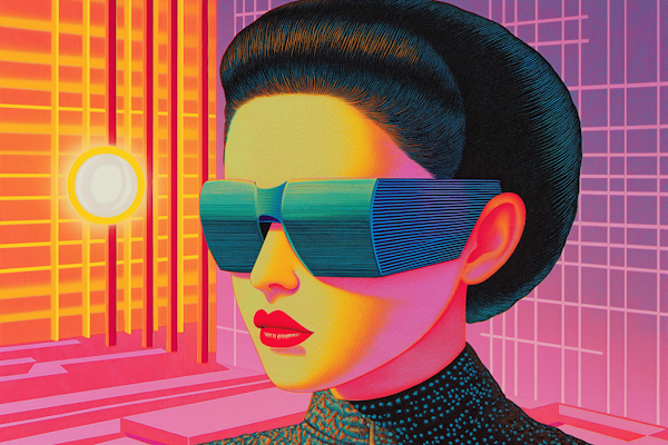 Retro-Futuristic Woman Portrait