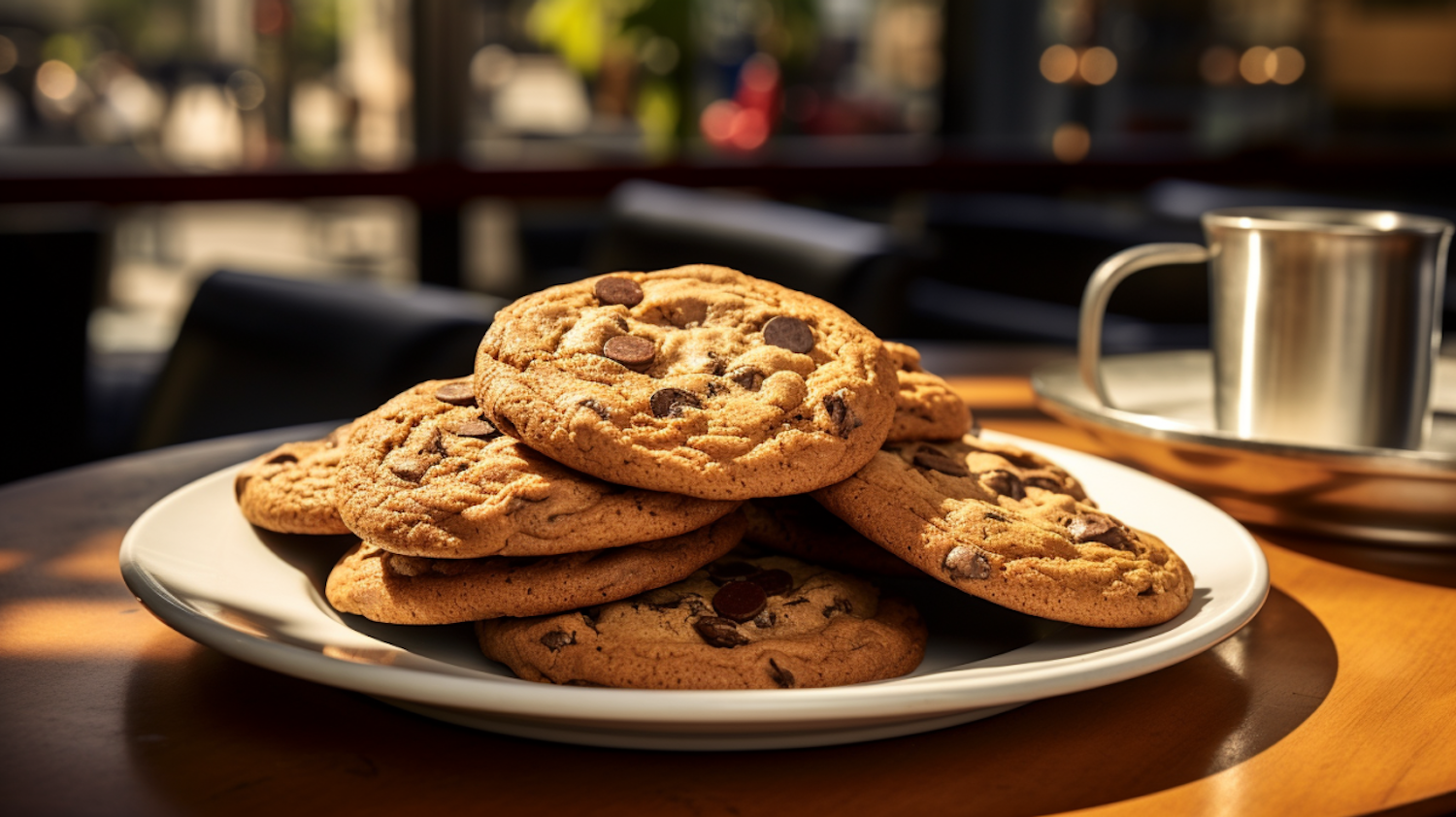 Homestyle Chocolate Chip Cookies on a Plate