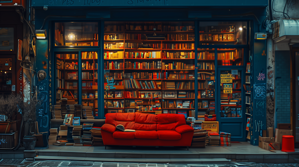 Cozy Urban Bookstore Facade