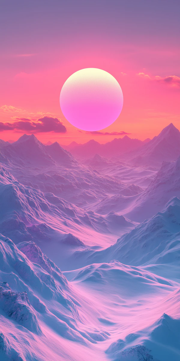 Surreal Snowy Landscape