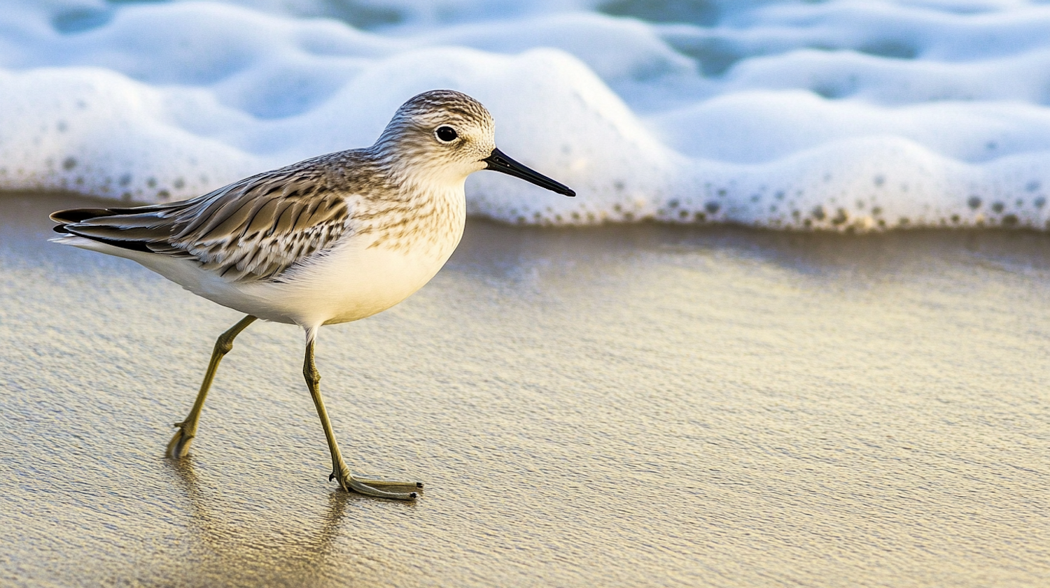 Shorebird on Sandy Beach