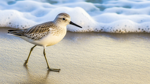 Shorebird on Sandy Beach