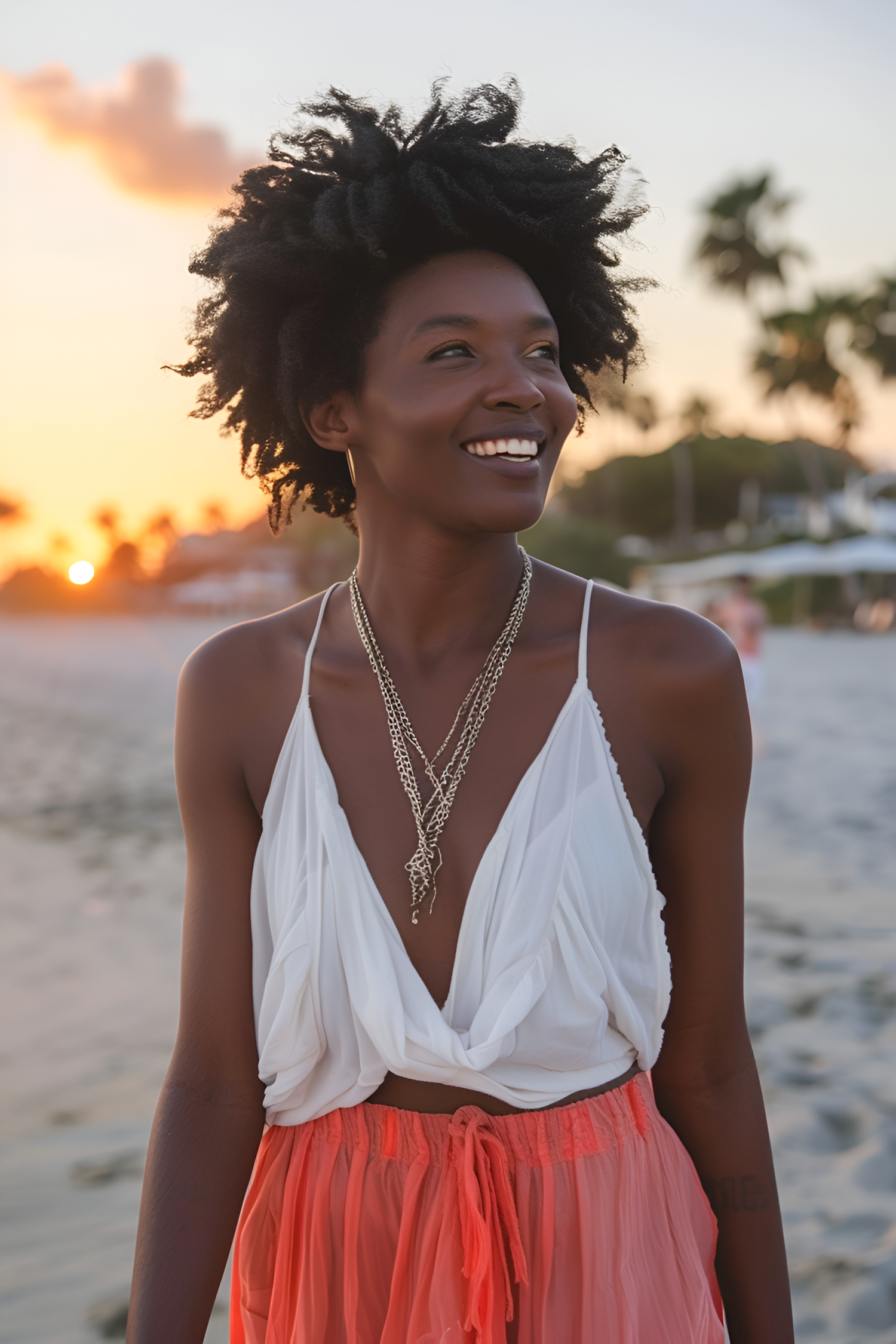 Joyful Beach Sunset