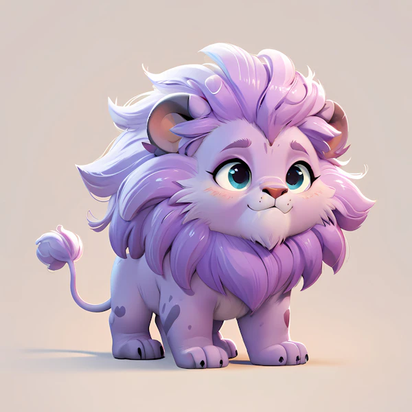 Cartoonish Lion Cub