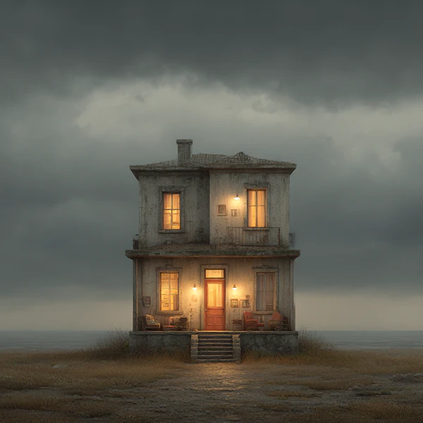 Rustic Solitary House