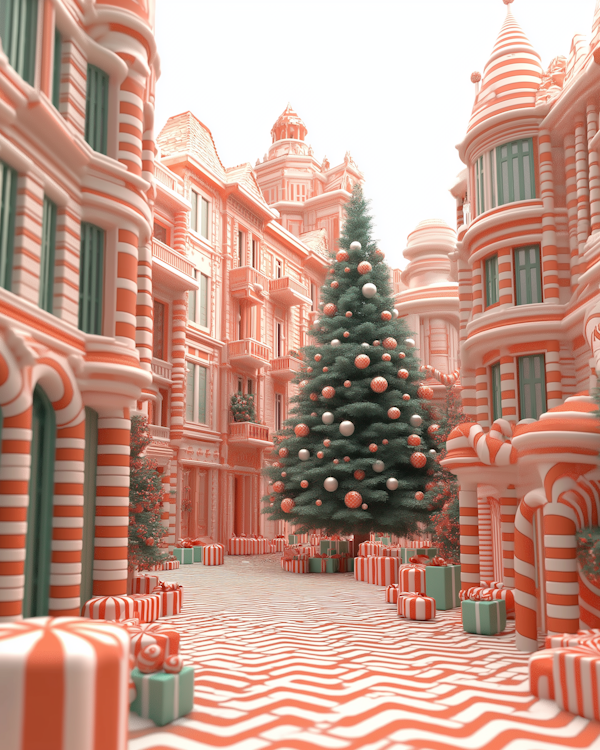 Festive Christmas Street Scene