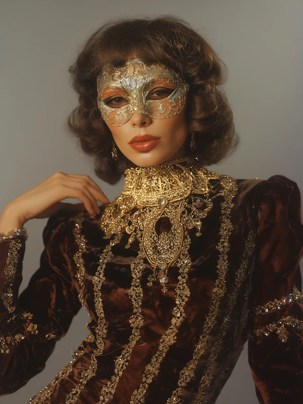 Elegant Masquerade Portrait