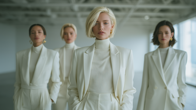 Elegant Women in White