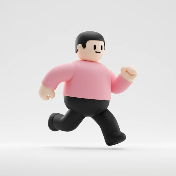 Stylized Running Character