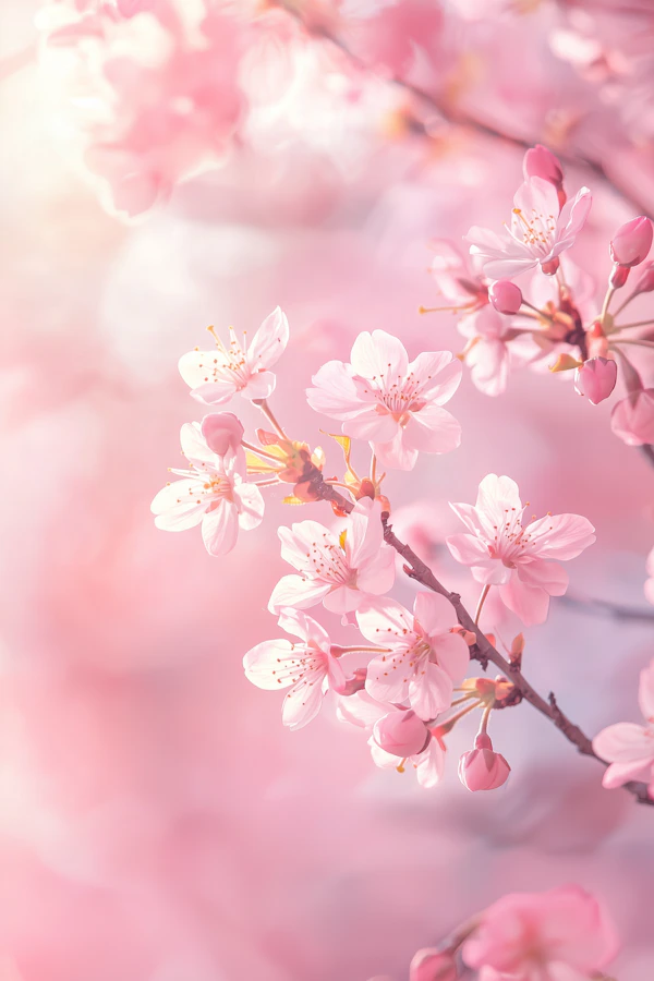 Cherry Blossoms Close-Up