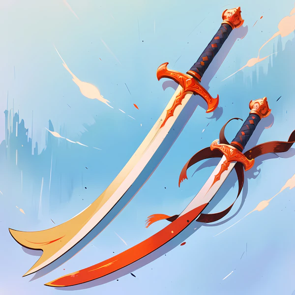 Ornate Swords in Motion