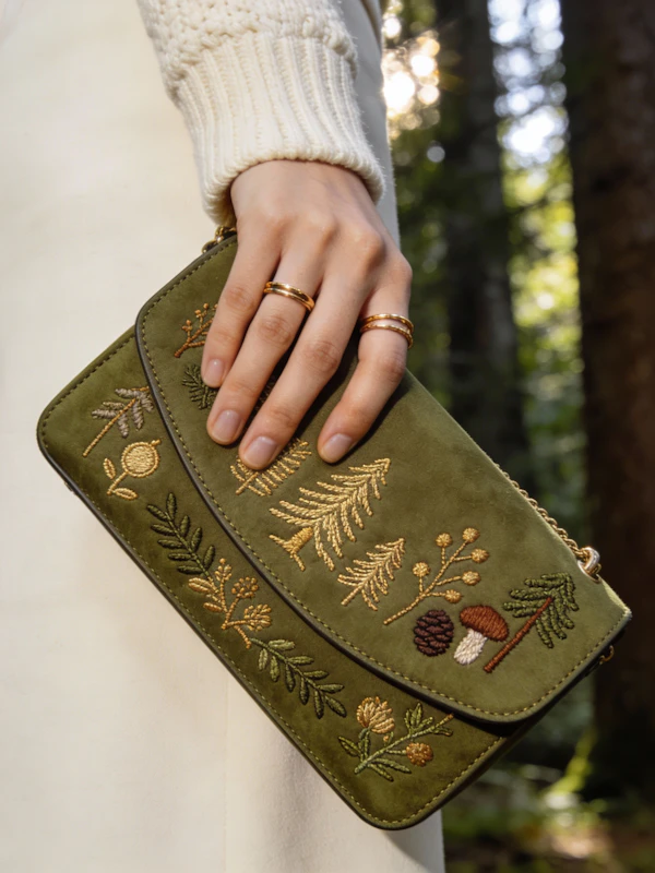 Embroidered Clutch Closeup