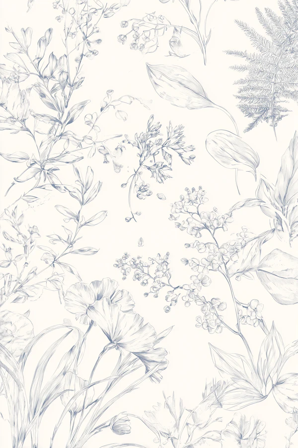 Botanical Blue Illustration
