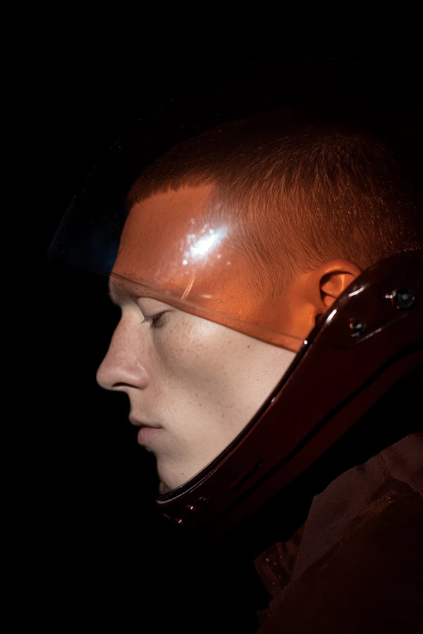Profile with Orange Visor