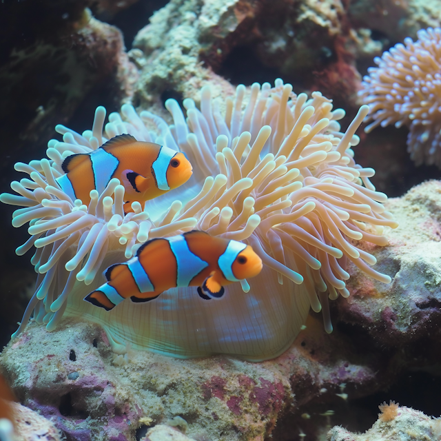 Symbiotic Sea Life: Clownfish and Anemone