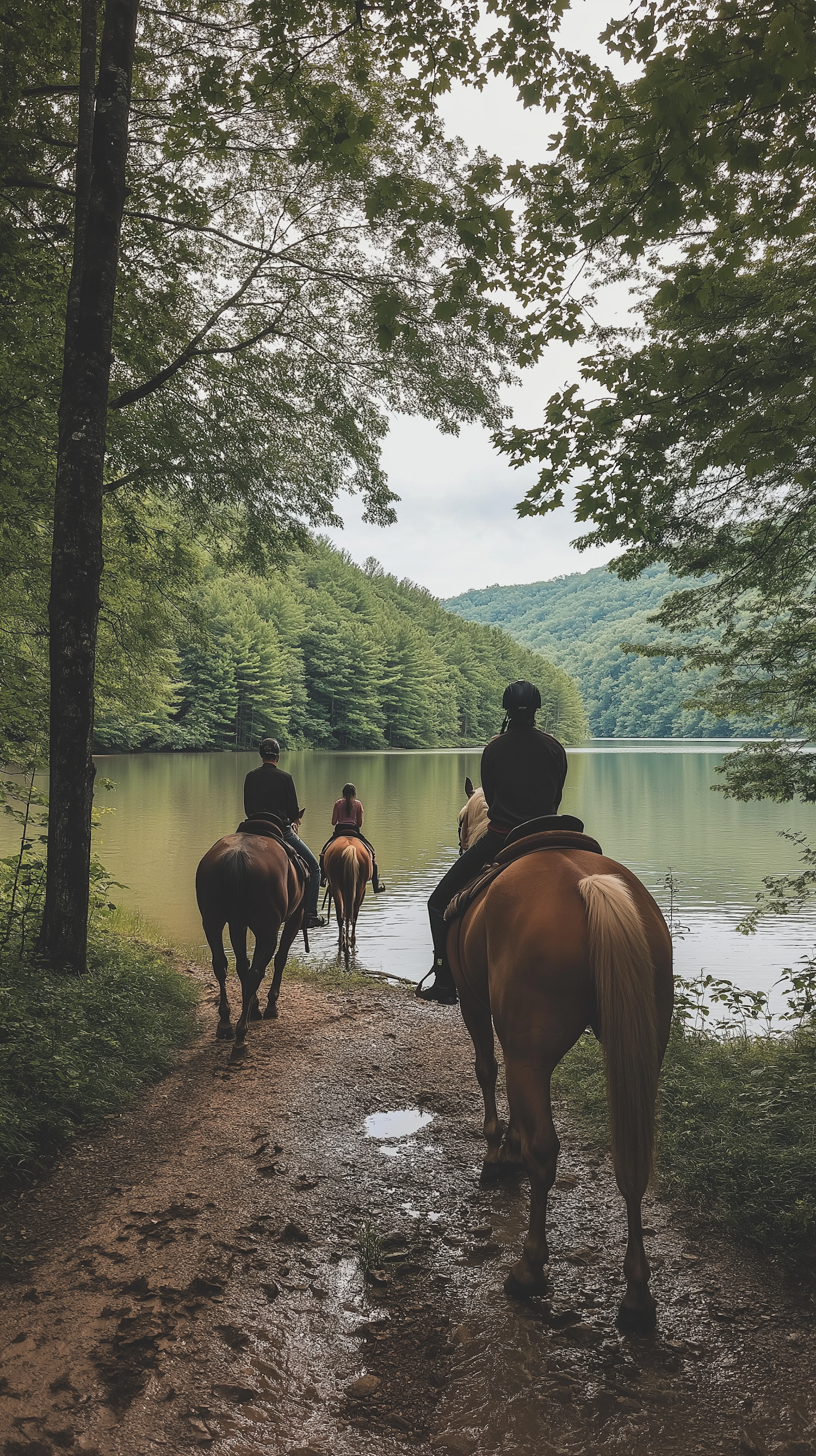 Horseback Riding by the Lake