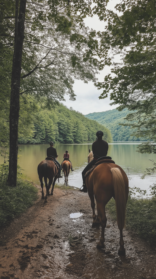 Horseback Riding by the Lake