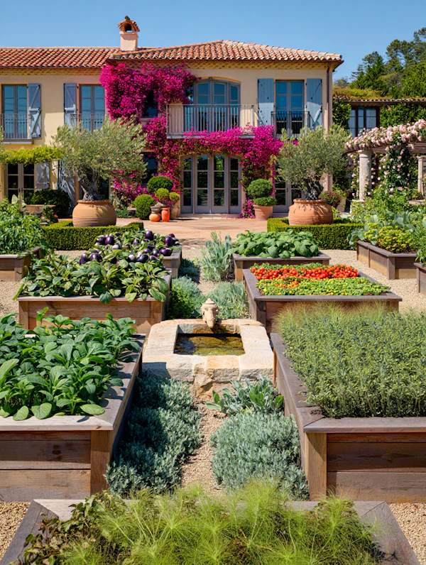 Mediterranean Garden Scene