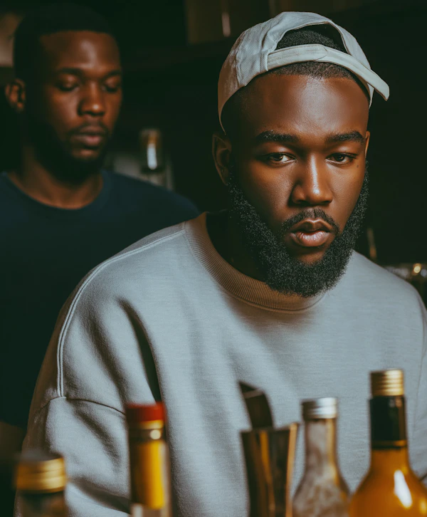 Two Men in Bar Setting