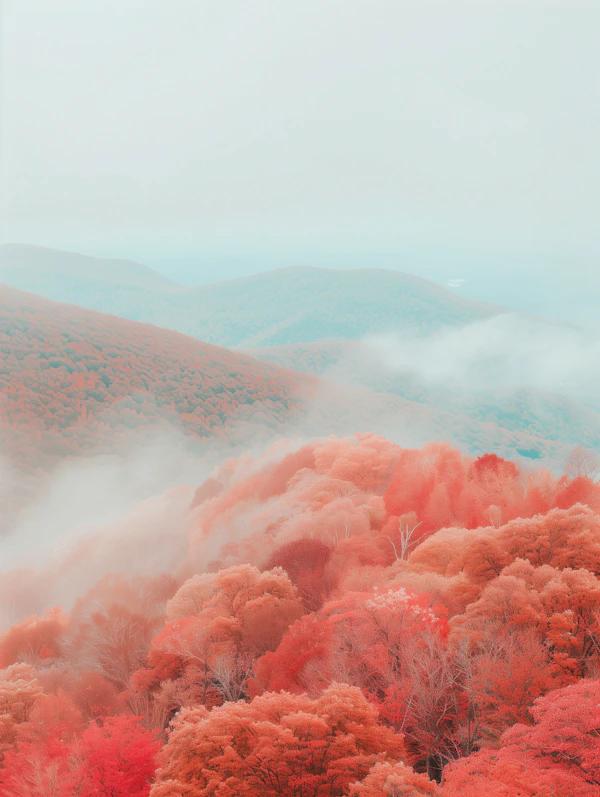 Misty Autumn Hills