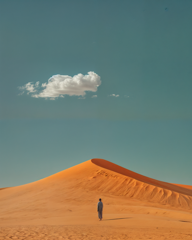 Solitary Journey in the Desert