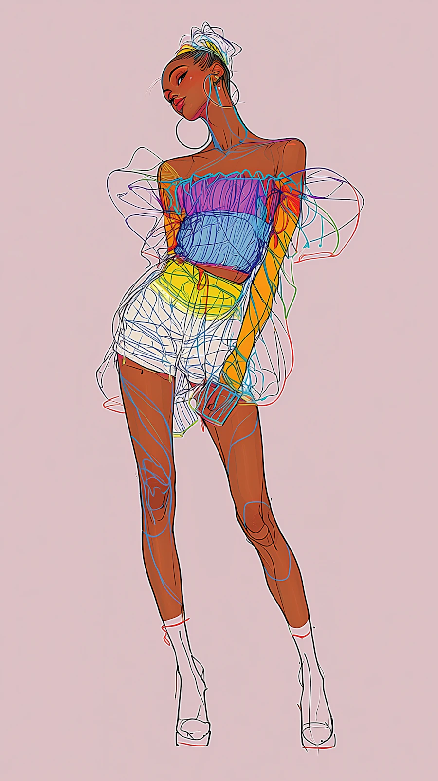 Stylish Abstract Portrait